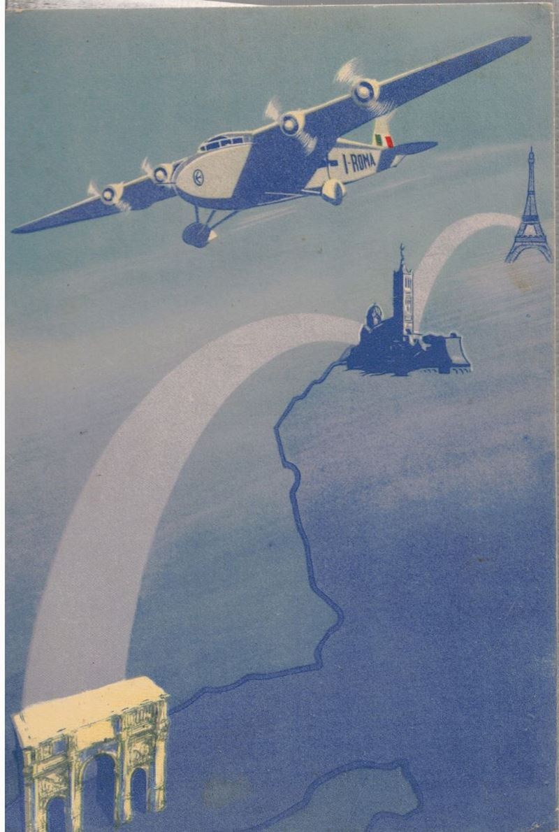 Cartolina originale ala Littoria S.A.