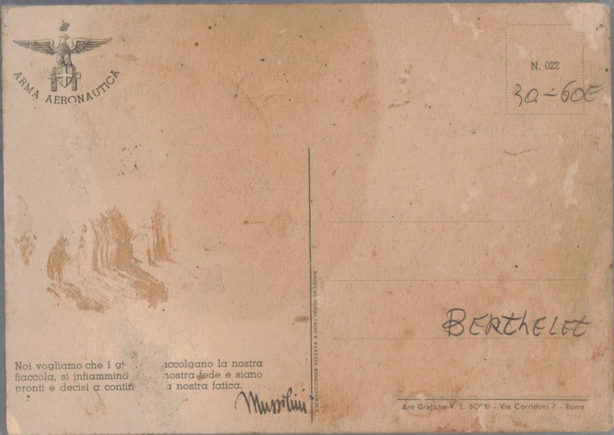 Cartolina Arma Aeronautica