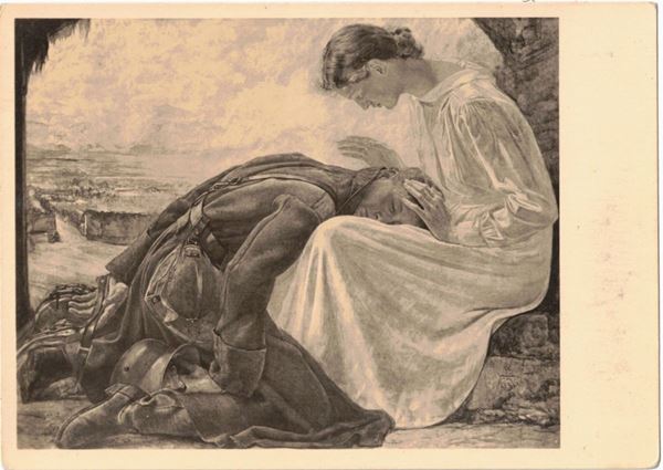 Cartolina tratta dal dipinto di Hans Adolf Buhler