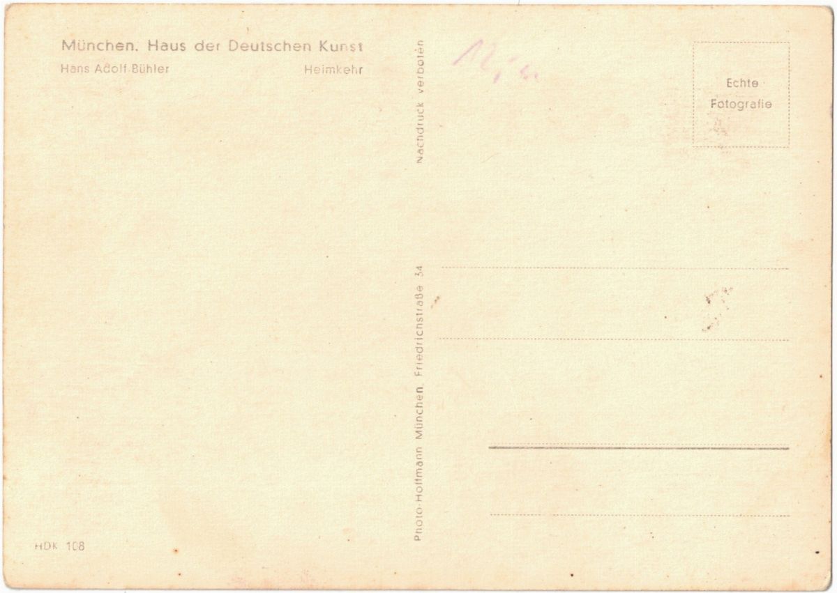 Cartolina Tratta dal Dipinto di Hans Adolf Buhler