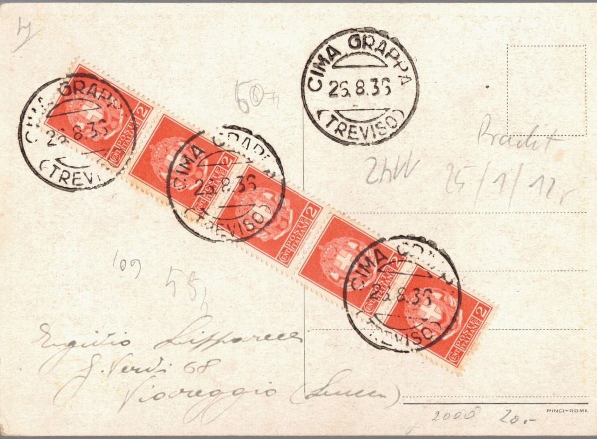 Cartolina Originale Banco di Roma - Rendita a 5%-