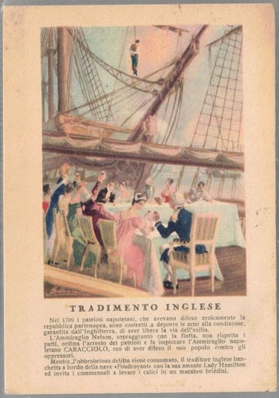 Cartolina Originale Tradimento Inglese- Impiccagione Ammiraglio Caracciolo-