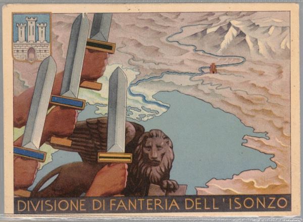 Cartolina originale divisione di fanteria dell'isonzo- 1940
