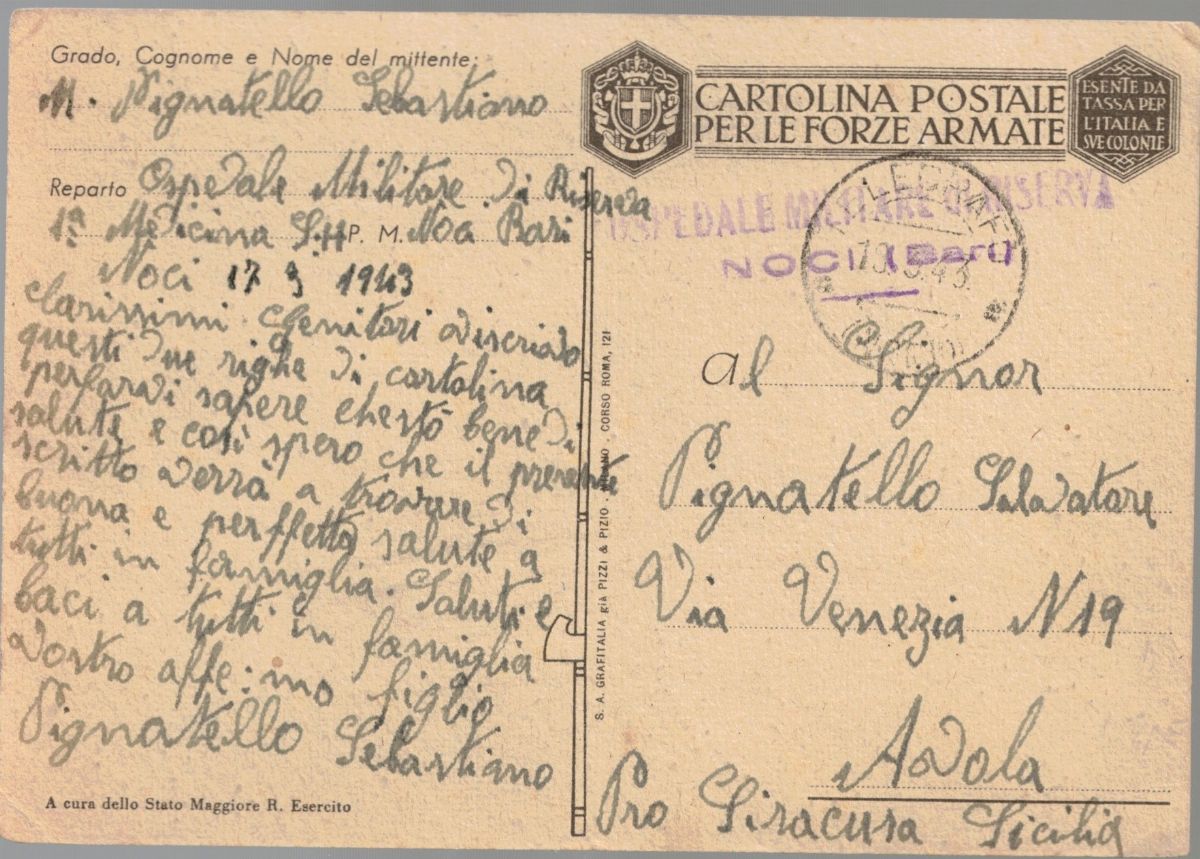 Cartolina originale per le forze armate- Rara