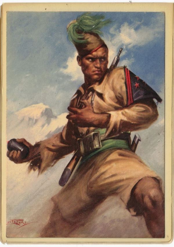 Cartolina coloniale II battaglione Arabo Somalo