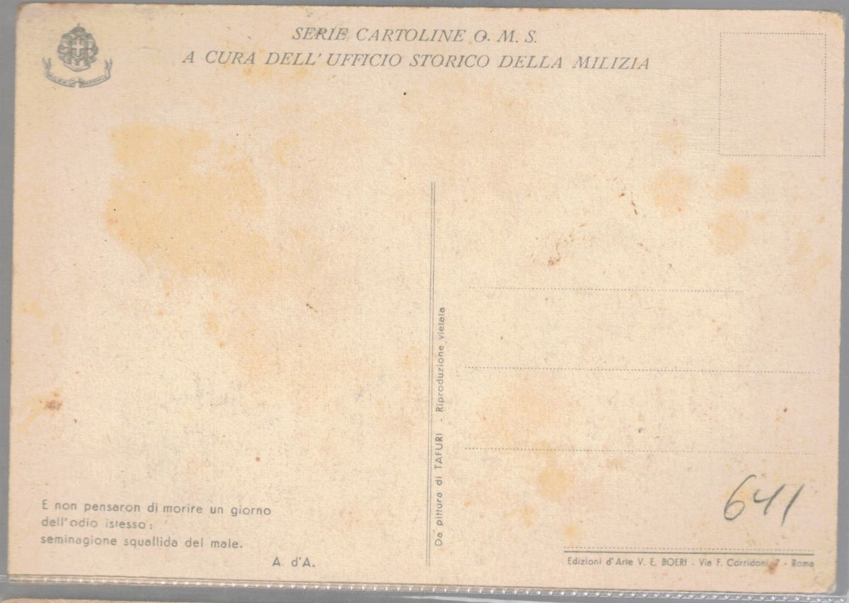 Rara cartolina orginale O.M.S.