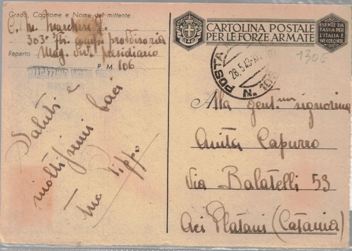 Rara cartolina originale "Franchigia Militare"