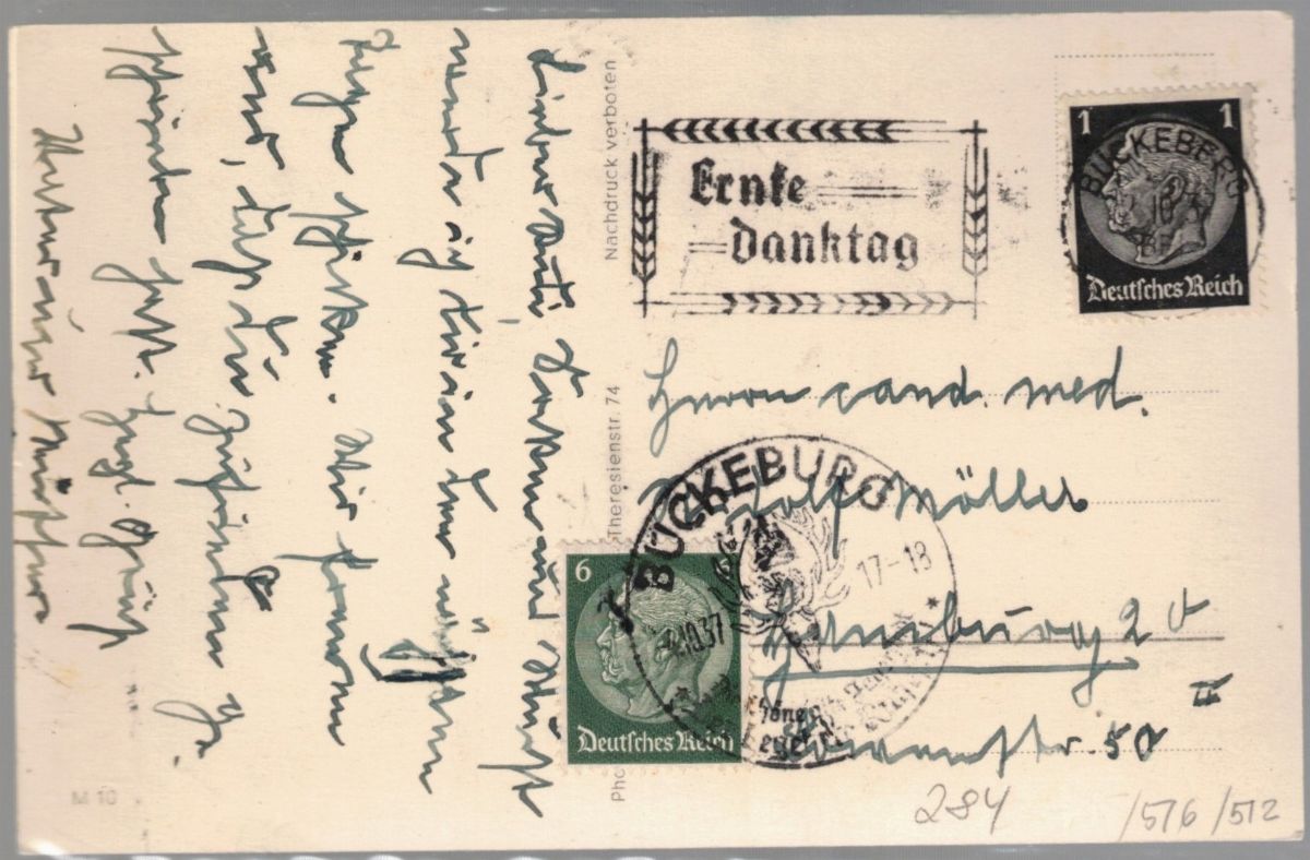 Cartolina originale Fuhrer e Duce garanti dell'alleanza a Buckeburg