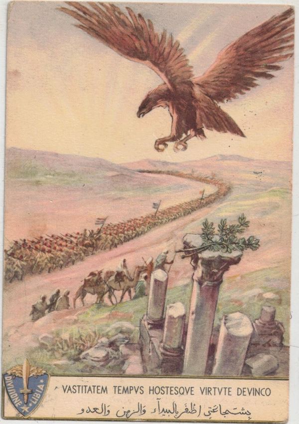 Colonial postcard from Libya division