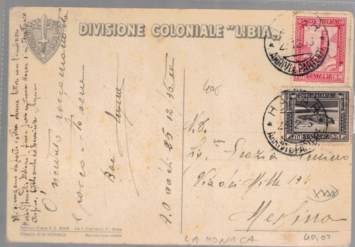 Cartolina Coloniale Divisione Libia