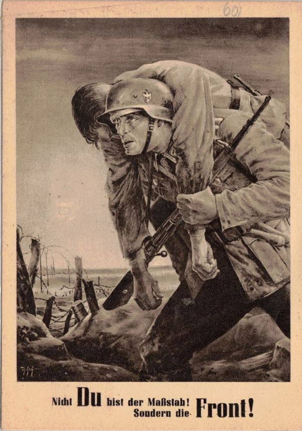 Cartolina originale propaganda NSDAP, 13-15 agosto 1943 Polonia