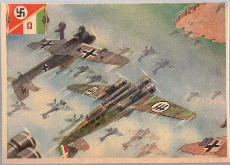 Cartolina Originale Rara Arma Aeronautica Cameratismo Aviatorio Dell'asse