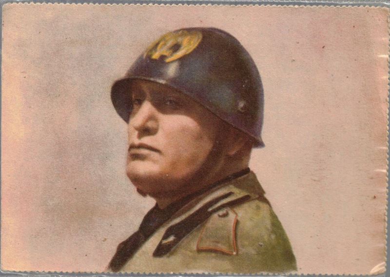 Cartolina originale dalla foto di Mussoli di Ballerini e Fratini - Firenze