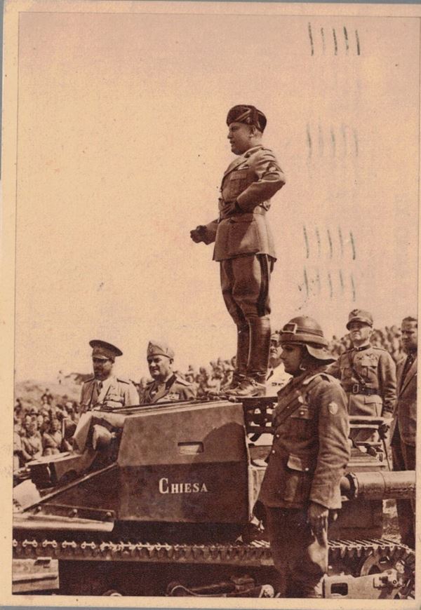 Rar original postcard of the great maneuvers of the year XII