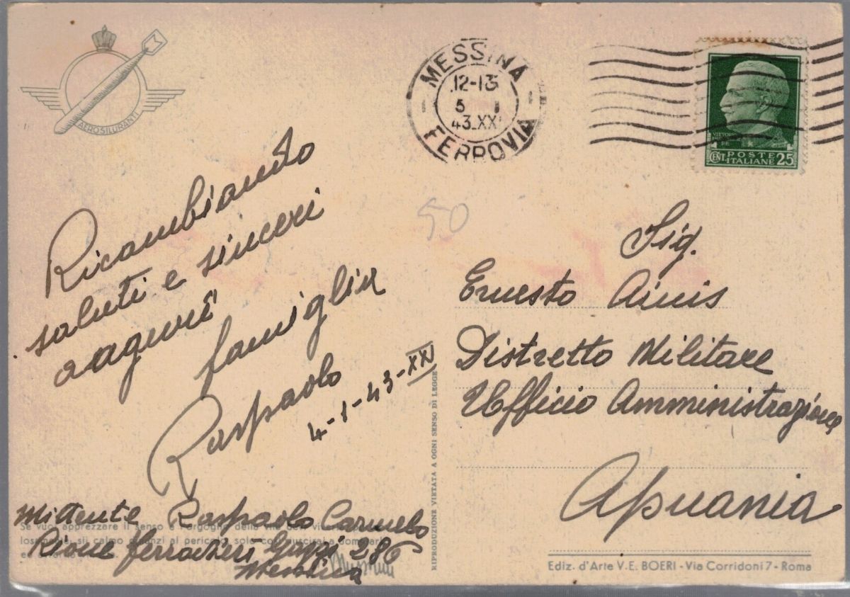 Cartolina Originale Aereo Sirulanti - Arma Aeronautica