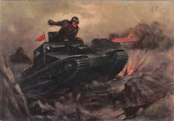 Cartolina originale 3° reggimento F. Carrista 1936