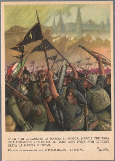 Cartolina Originale Militare - Marci su Roma