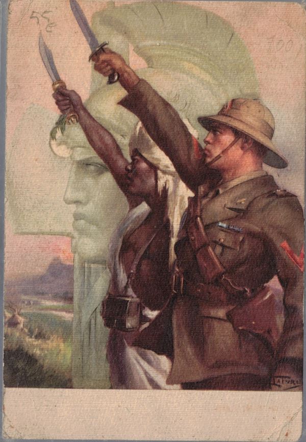Military postcard Pai (African Police Italy) 1939