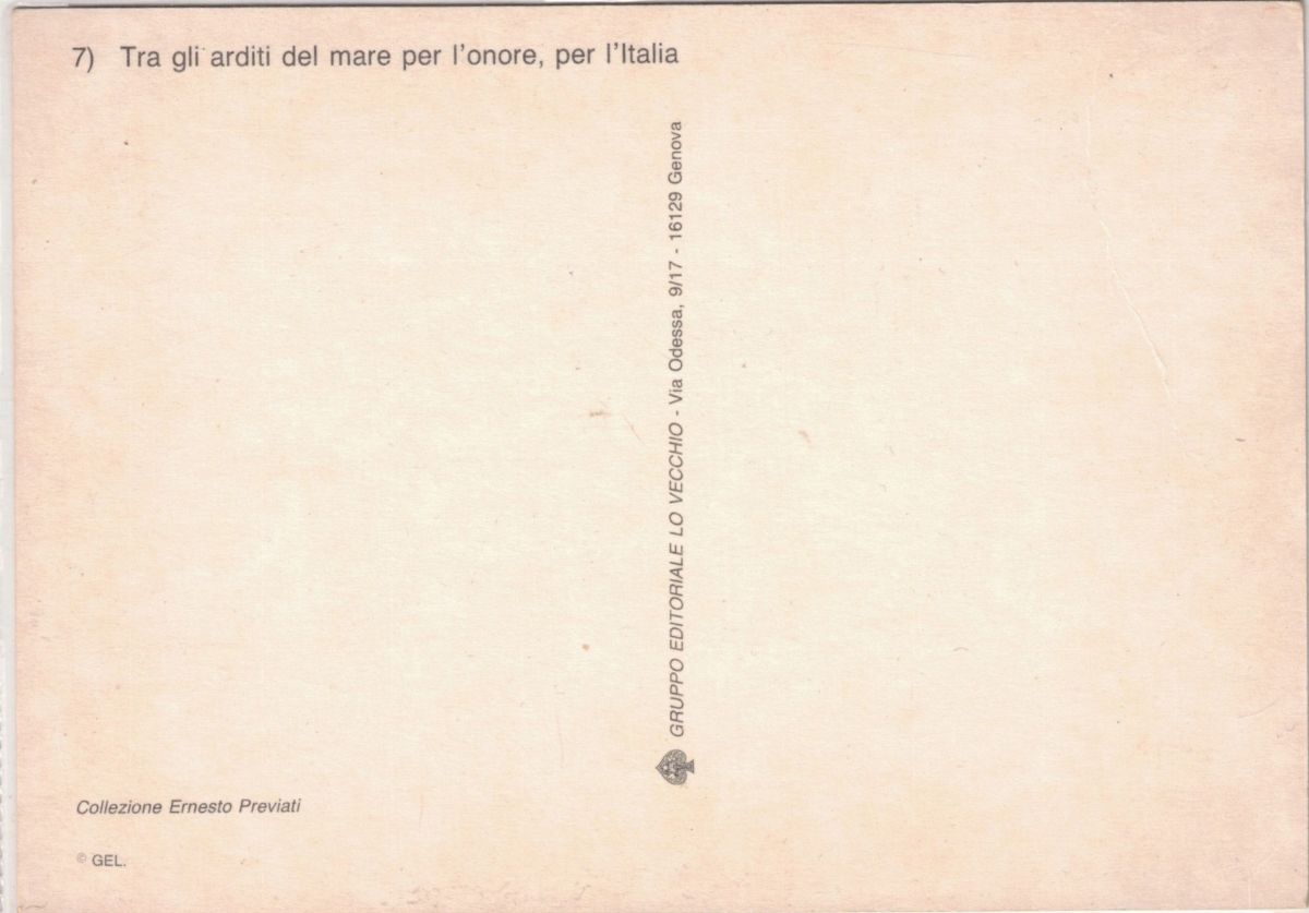 Cartolina originale "tra gli arditi del mare per l'onore, per l'Italia Arruolatevi" 1944