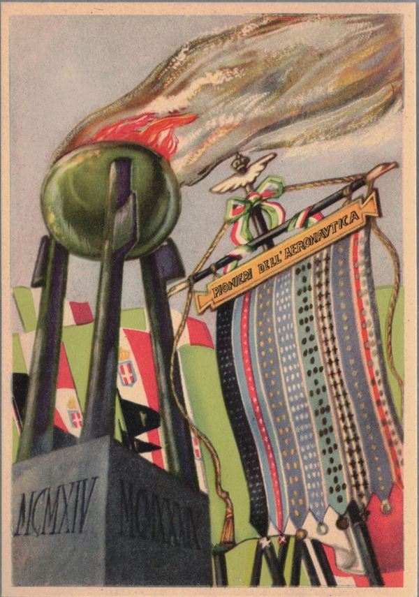 Cartolina originale pionieri dell'aeronautica 1939