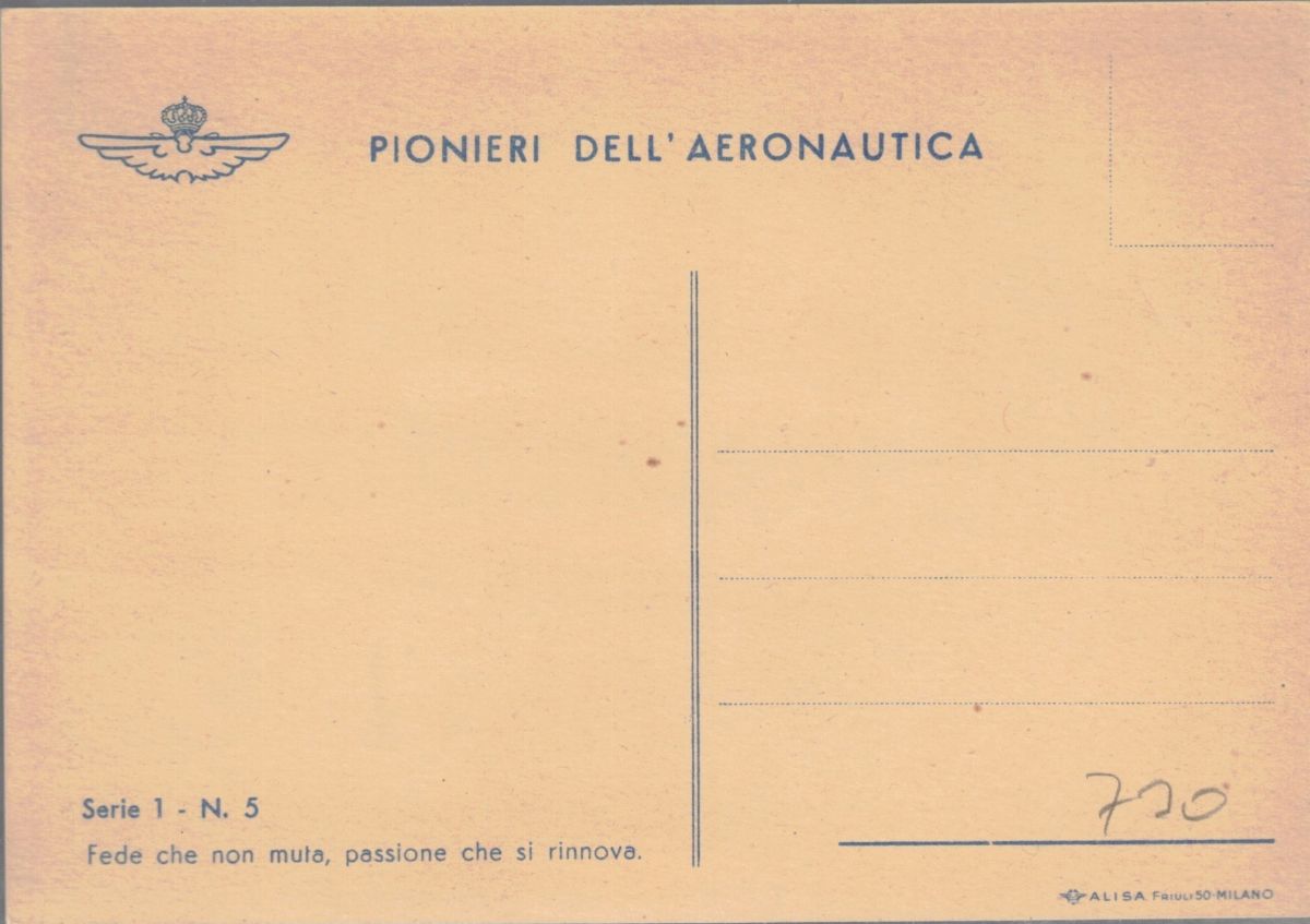 Cartolina Originale Pionieri Dell'aeronautica 1939