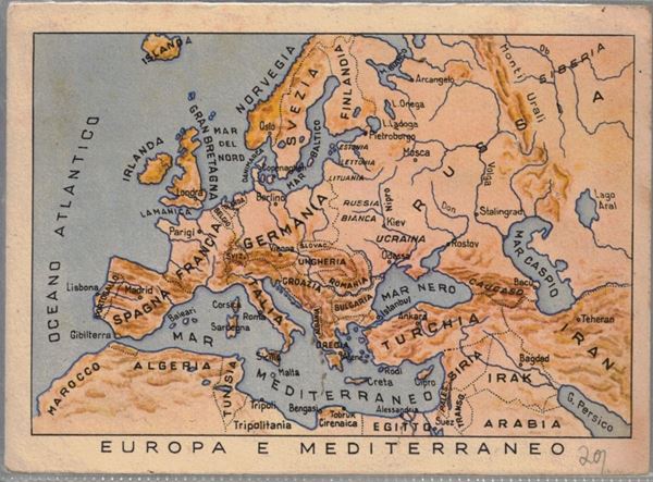 Cartolina originale per le forze armate Europa e Mediterraneo