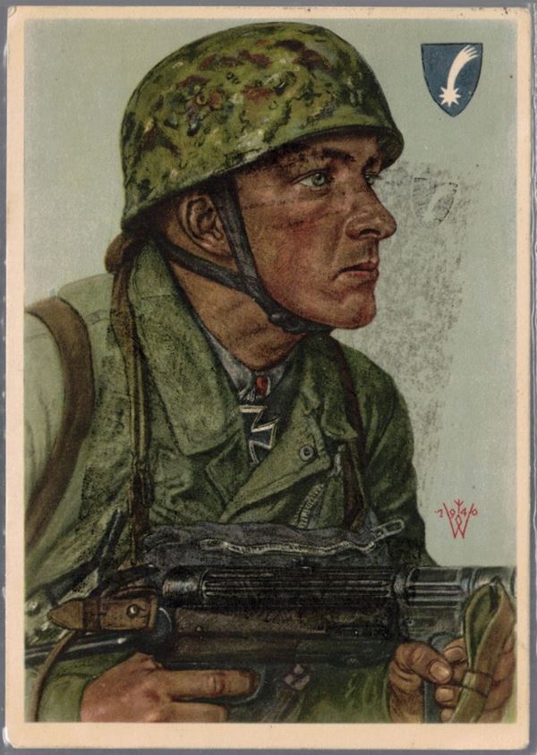 Original postcard militaria Feldwebel Arpke