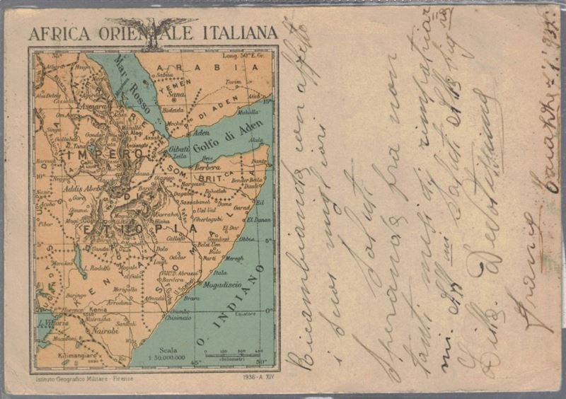 Cartolina Originale per le Forze Armate Africa Orientale Italiana