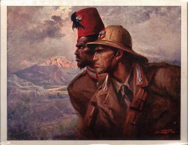 Cartolina originale coloniale "Carabinieri reali A.O.I