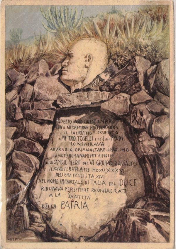 Cartolina originale VI gruppo battaglioni camicie nere d'assalto-Montagna