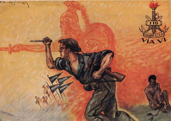 Rare colonial postcard 11 legion CC. NN.