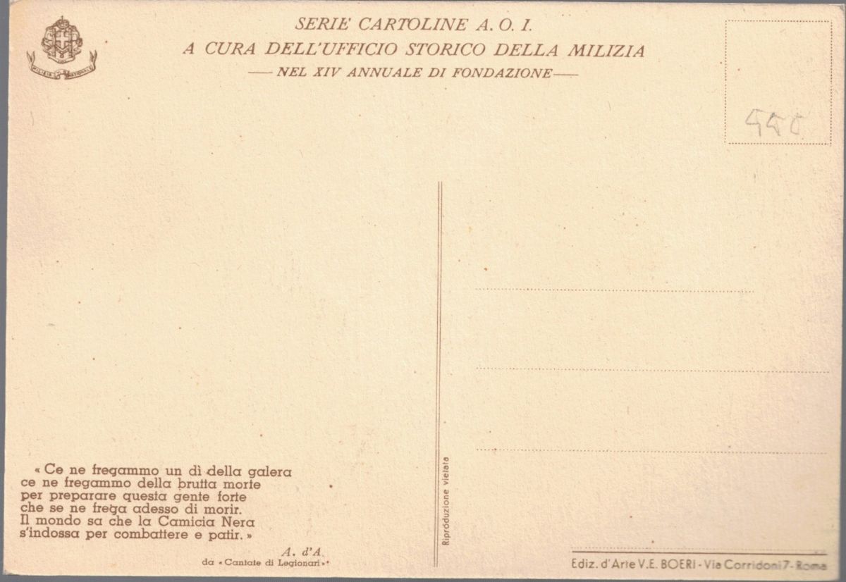 Cartolina Originale a.o.I.