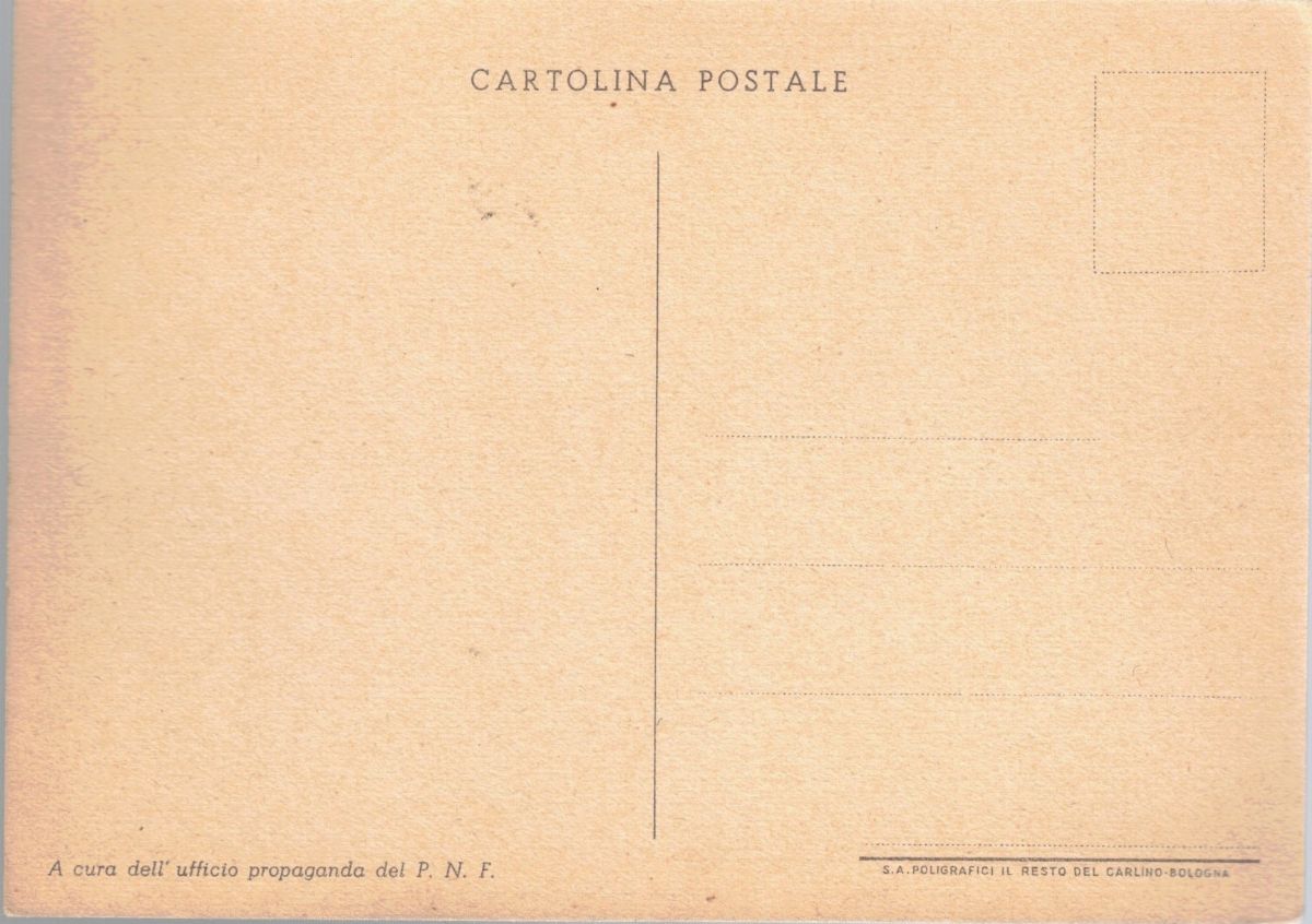 Cartolina Originale Propaganda a Cura del P.n.f