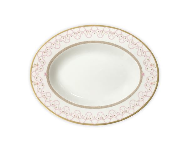 Blumarine : Servizio di piatti in porcellana per 12 persone - Porcellana  bianca - Asta Argenti e Art De La Table - Casa d'aste La Rosa