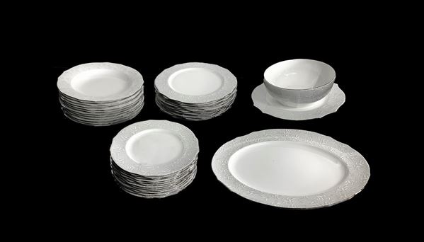 Richard Ginori - Servizio di piatti in porcellana collezione Duchessa per 12 persone