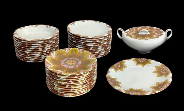 Servizio di piatti in porcellana collezione Sunset Missoni per 12 persone