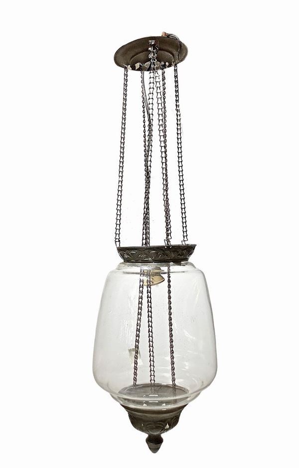 Glass pendant light called &quot;minna di vacca&quot; (cow&#39;s udder)