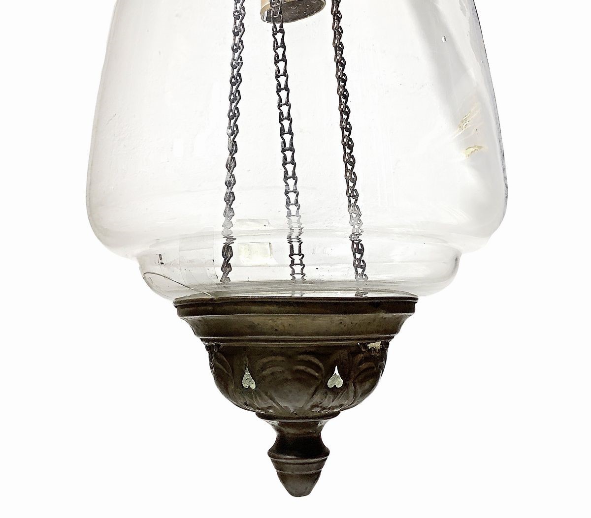 Lume a sospensione in vetro detto "minna di vacca" (mammella di mucca)