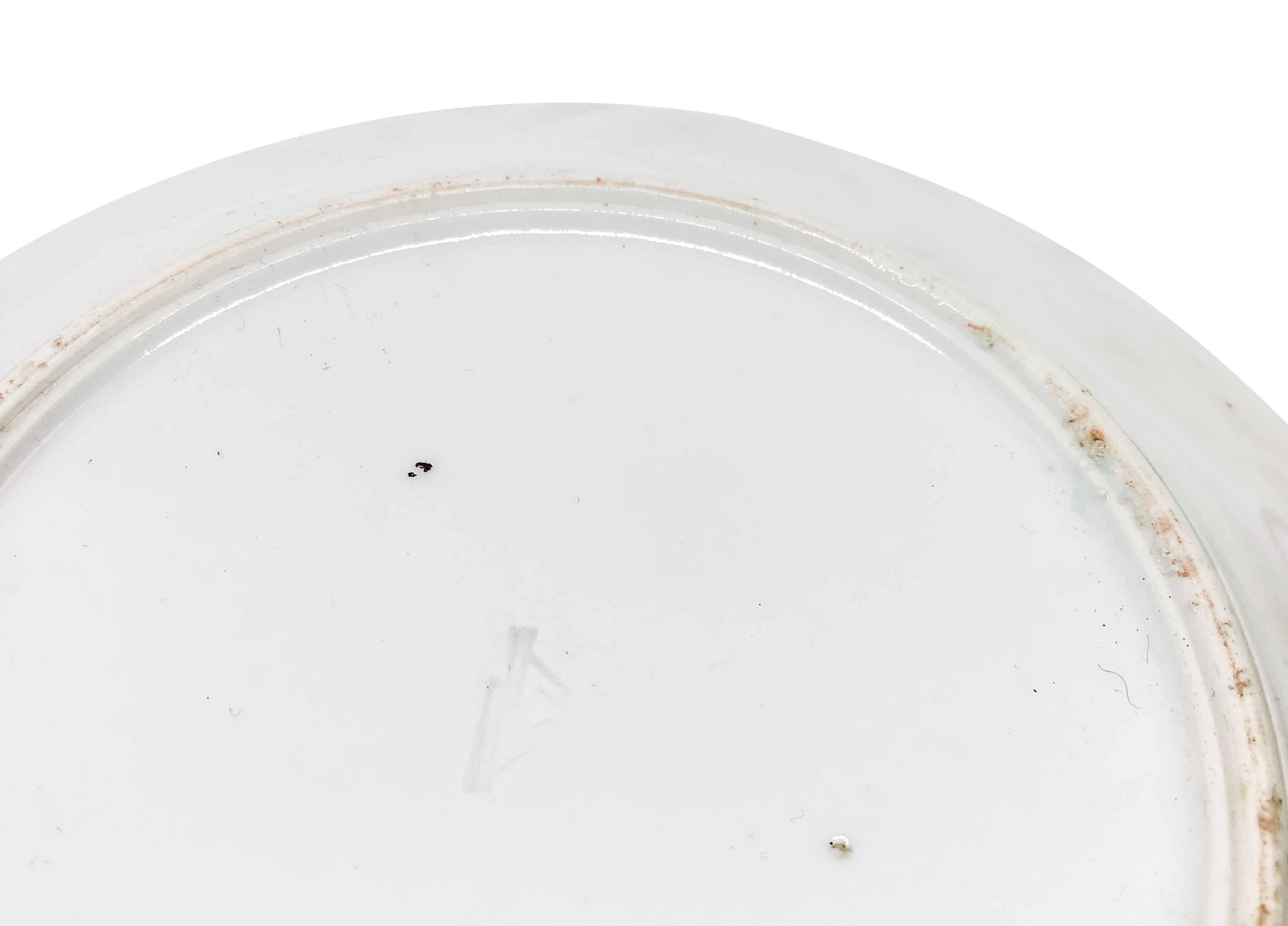 Numero due piattini Cinesi raffiguranti volatili su sfondo blu e giallo