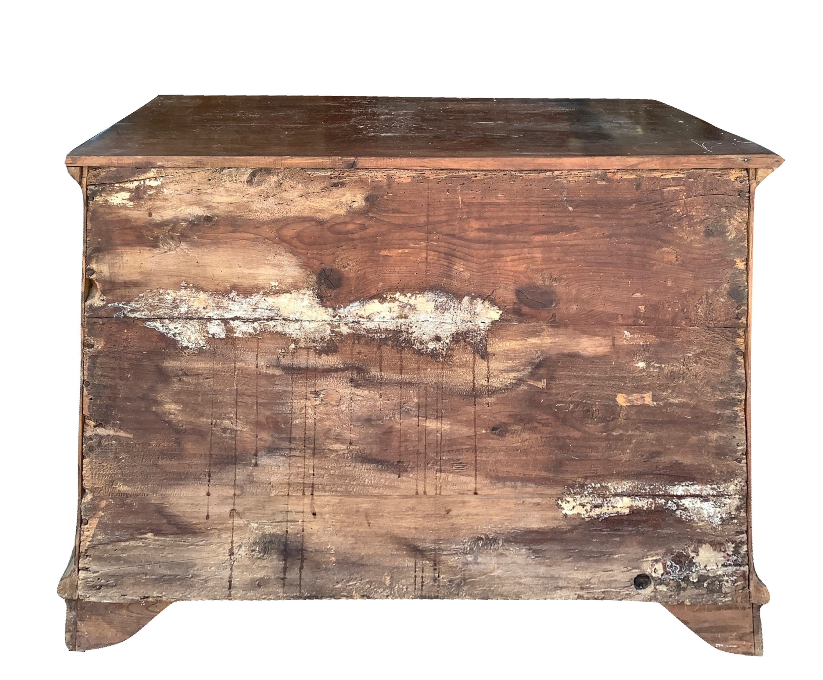 Cassettone in legno di palissandro, XIX Secolo, con intarsi geometrici in legno chiaro