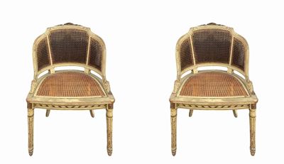 Coppia di Poltroncine Laccate