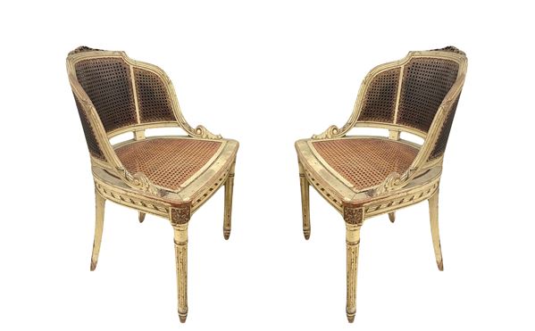 Pair of lacquered armchairs