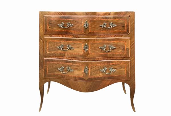 Louis XV chest of drawers with three rosewood drawers