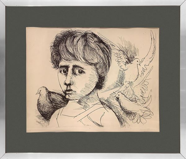 Santo Marino - Bambino con colombe P.A