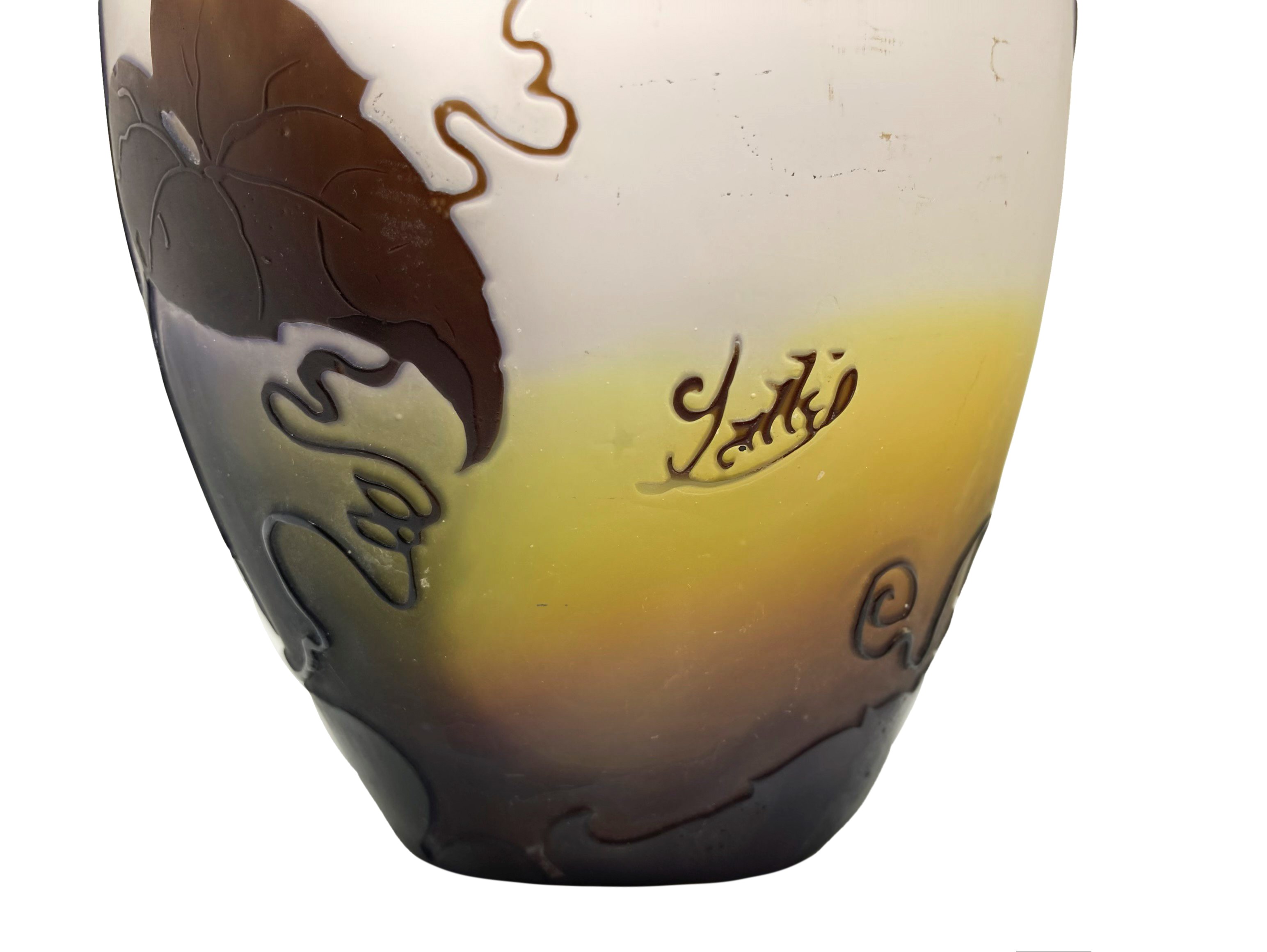 Cristallerie D'emile Gallé - Vaso in Vetro Cammeo con Coperchio