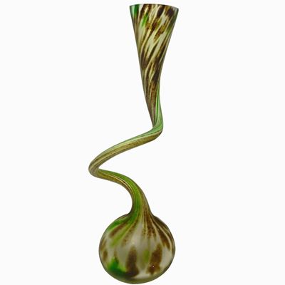 Vaso a Spirale in Vetro Policromo