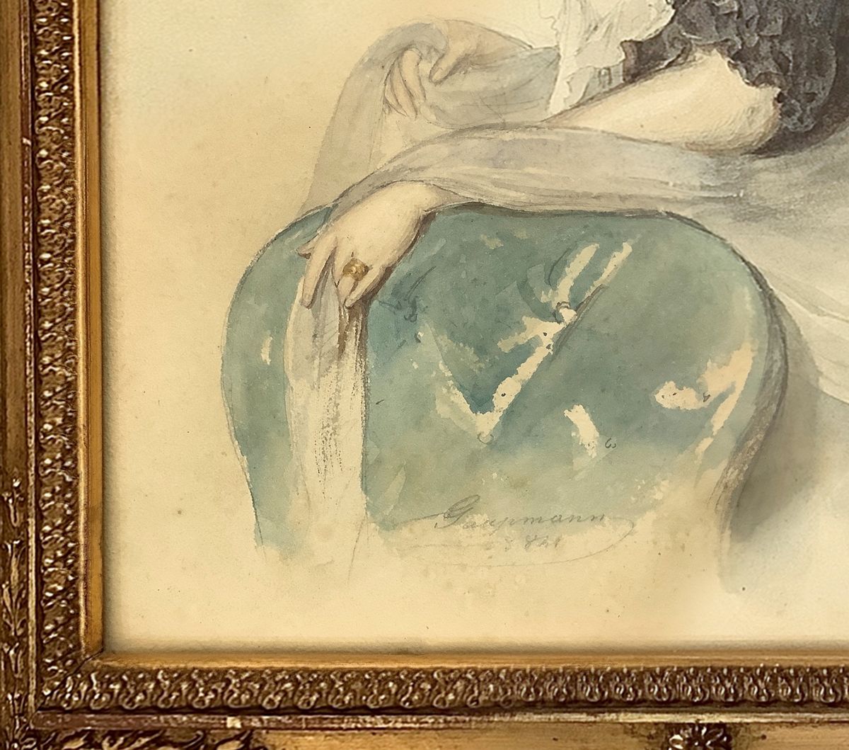 Rudolf Gaupmann - Dipinto Raffigurante "elegante Dame"