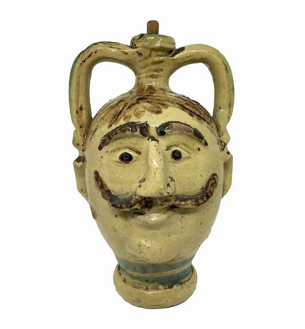 Quartara antropomorfa in ceramica di Caltagirone
