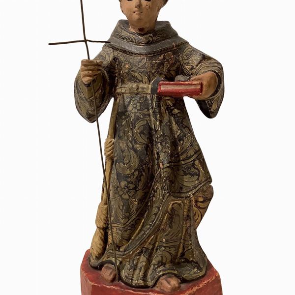 Scultura lignea raffigurante San Pasquale di Baylon