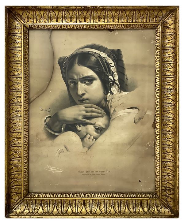 Golden leaf wooden frame